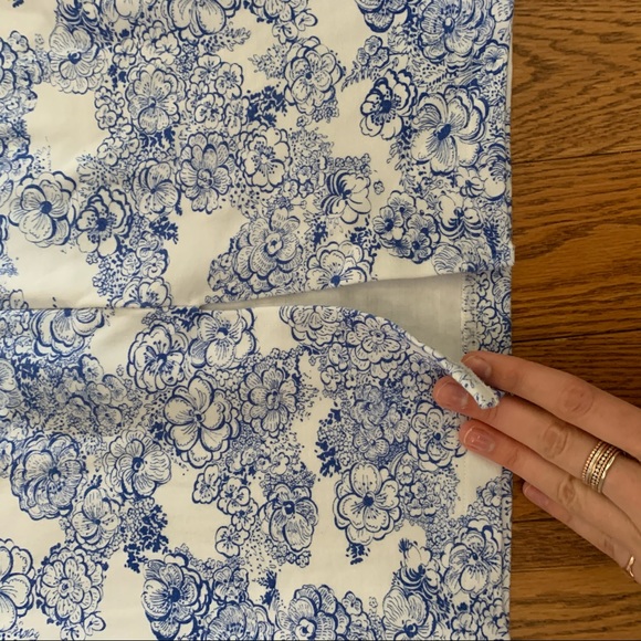 White and Blue Floral American Apparel Tank Dress✨ - Picture 3 of 5